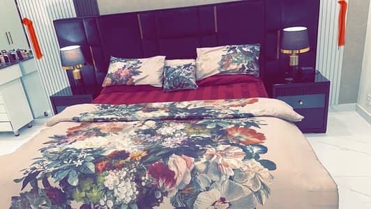 King size bedset with side tables