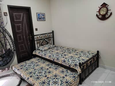 Iron single bed and kids bed with matress