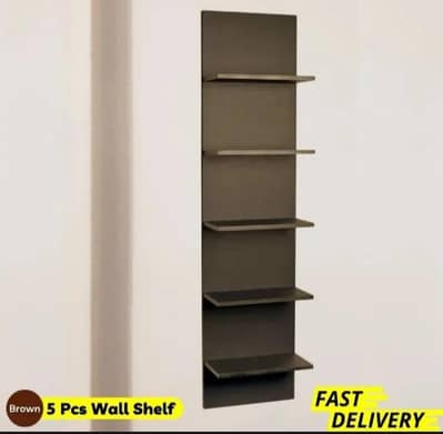 wooden shelves