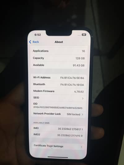all ok 11 month warranty hai storage 128gb