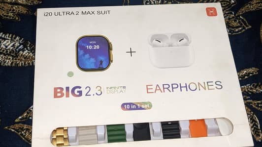 Smart watch 7 streps with air bods charger