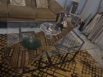 Glass top big center table