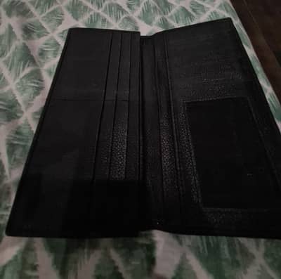 Black slim leather wallet for sale