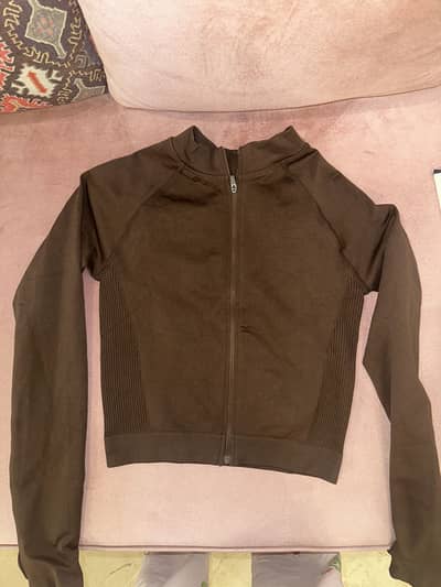 Brown gym jacket