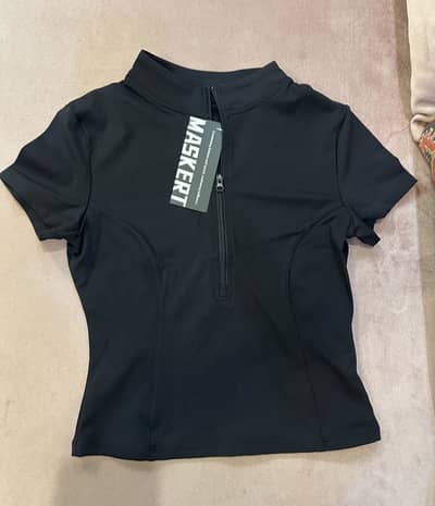 Black quarter zip compression shirt