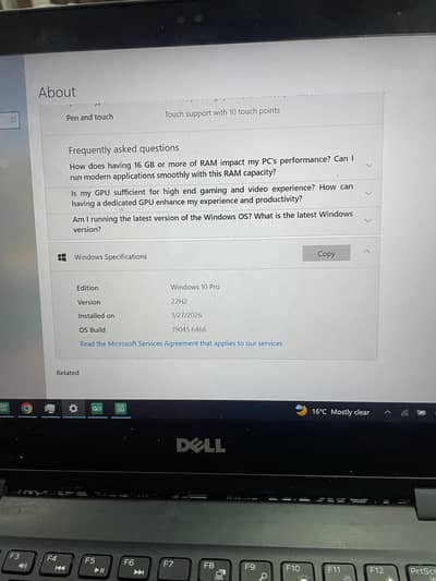 Dell latitude 3390 16 rom 256gb ram new condition PH;03221489876