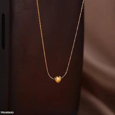 heart golden and silver necklace