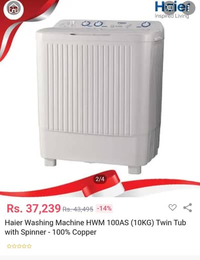 Haier washing machine HWM 100 AS