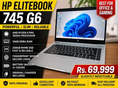 HP EliteBook Ryzen 5 16GB Fast Laptop for Office & Gaming