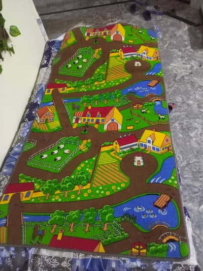 Double sided kids rug