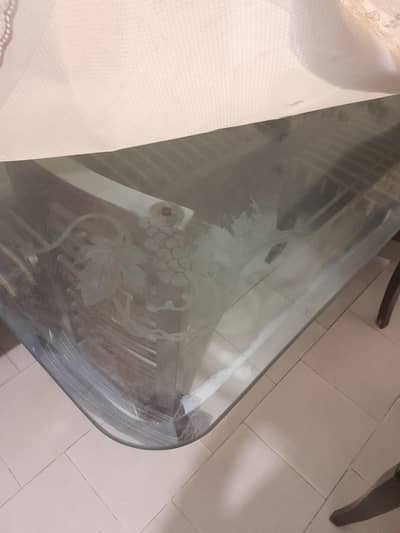 Wooden and glass table available