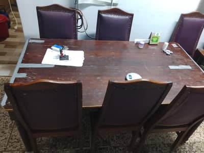 Dinning table for six person with chair