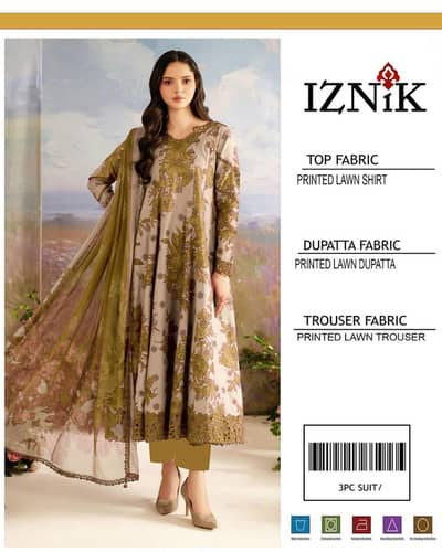 *Printed Lawn Shirt, Printed Trouser+Plain Trouser