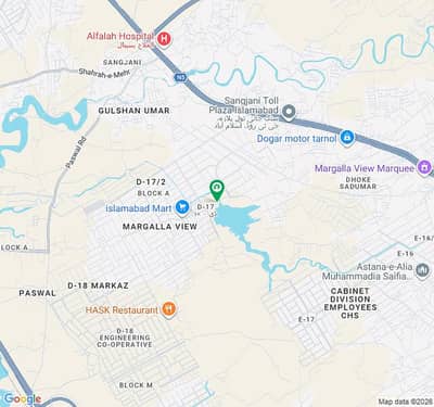 Plot For Sale 30x60  D17 Extionsan Margalla View Housing Society Islamabad
