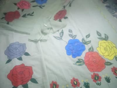 j. pure cotton 3 piece hand made printed suit