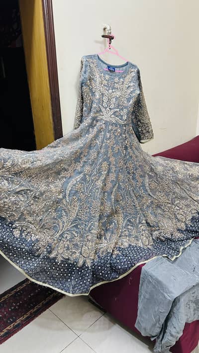 Beautiful organza full heavy embroidered with organza dupatta