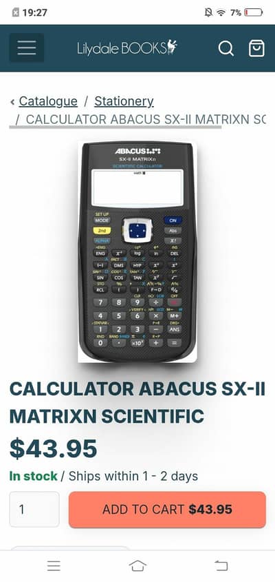 abacus scientific calculator fresh  working condition