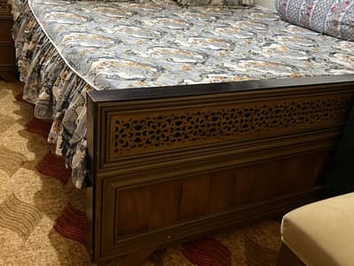 Full king size Double bed one side table nd with mattress