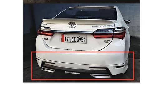 Corolla 2015-2020 back bumper and body kit painted