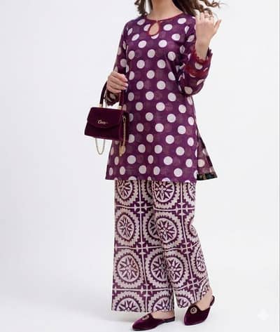 “Ladies 2 Piece Lawn Suit – Stitched”