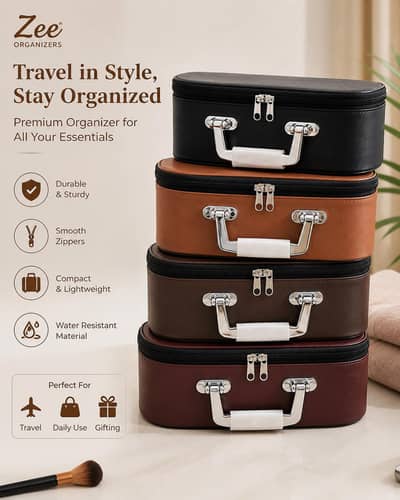Leather Makeup Organizers