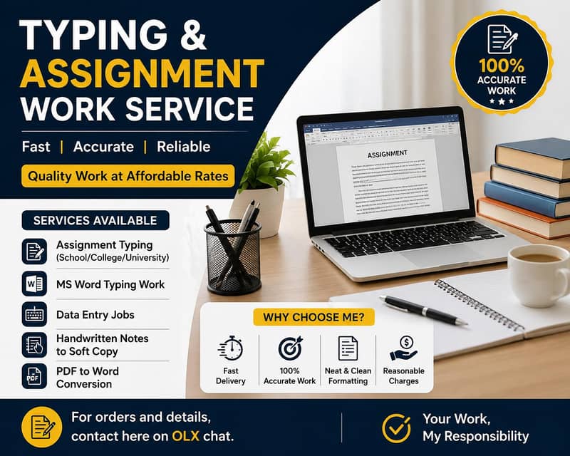 Fast & Accurate Typing | Assignment Work & Data Entry Available 0