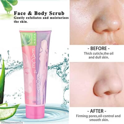 Aloe Vera face & body scrub Gel 100ml pink