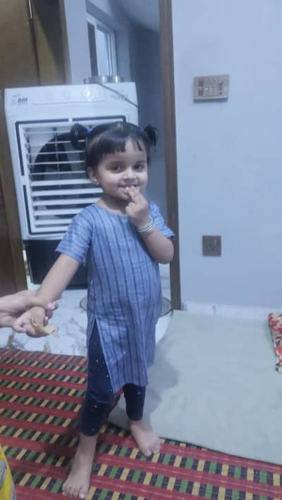 black and grey baby girl simple lown kurtA