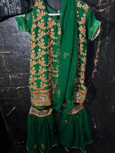 Fancy 3 Piece Gharara Set for Girls (4-5 Years) – 1 Time Used