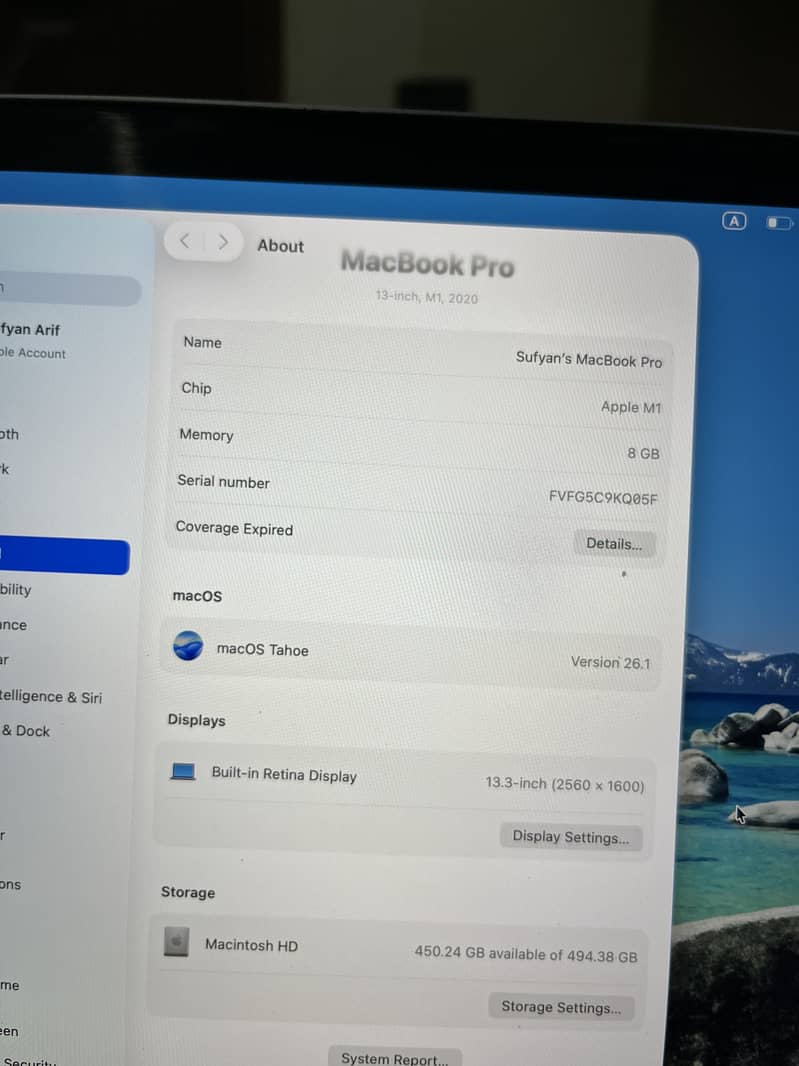 MacBook Pro M1 8