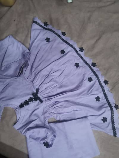 lawn purpal colour frok with scarf