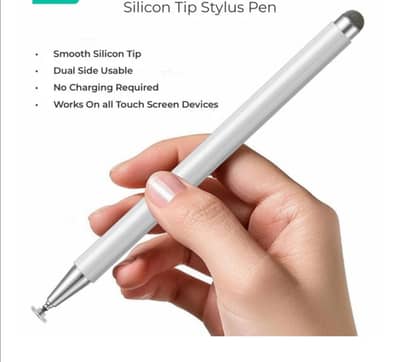 Universal 2in1 android pen silicone dual tips pen