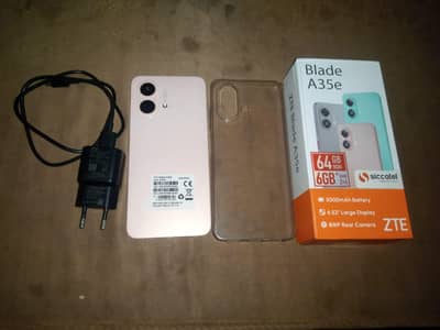 ZTE phone 2+6/64 gb ram with box and original charger