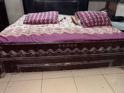 Double Bed With Mattress for sale