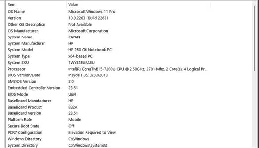 Hp 250 G6 notebook PC