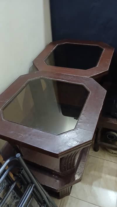 2 Table sets 1 pure tali shesham antique