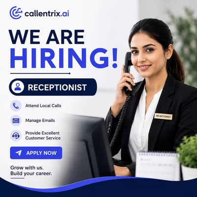 we are hiring Receptionist / Administrative Assistant (Female)