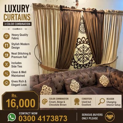 Beautiful luxury curtain set for sale in very good condition.