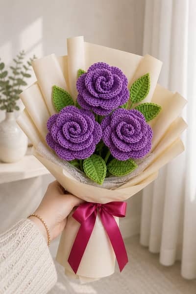 customized handmade crochet bouquet