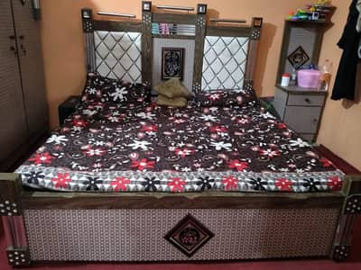 double bed and dressing table sale