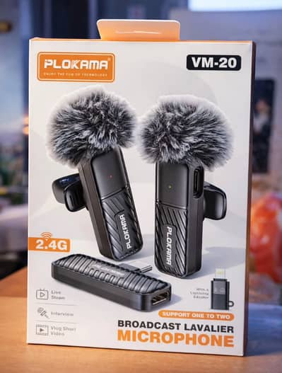 Plokama Vm-20 microphone wireless dual mic with good battery timming