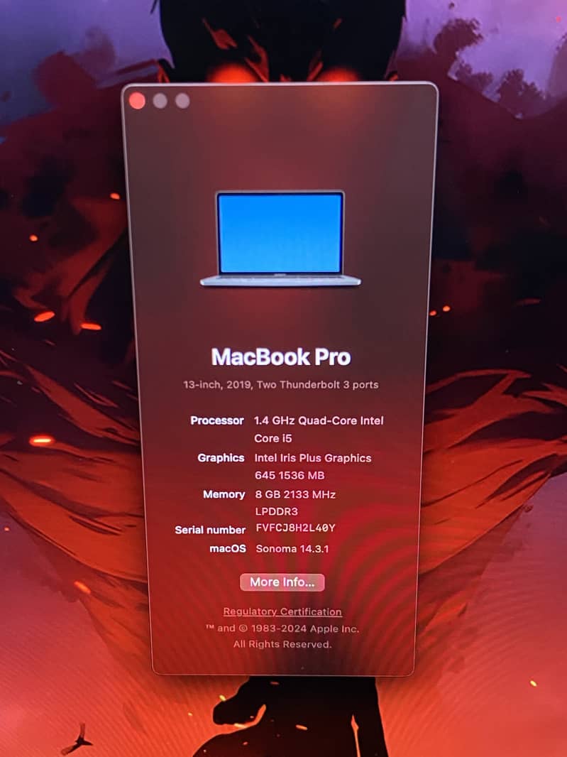 macbook pro 2019 8