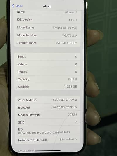 iPhone 12 pro max gold colour water pak 10 by 10 condition