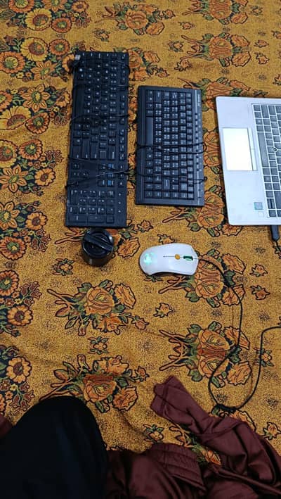 Computer Accessories Combo - 2 Keyboards, RGB Mouse & Speaker