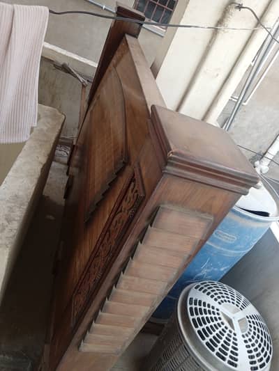 wood bed king size heavy