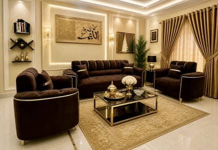 Chocolate brown Sofa set five seater | Final Price