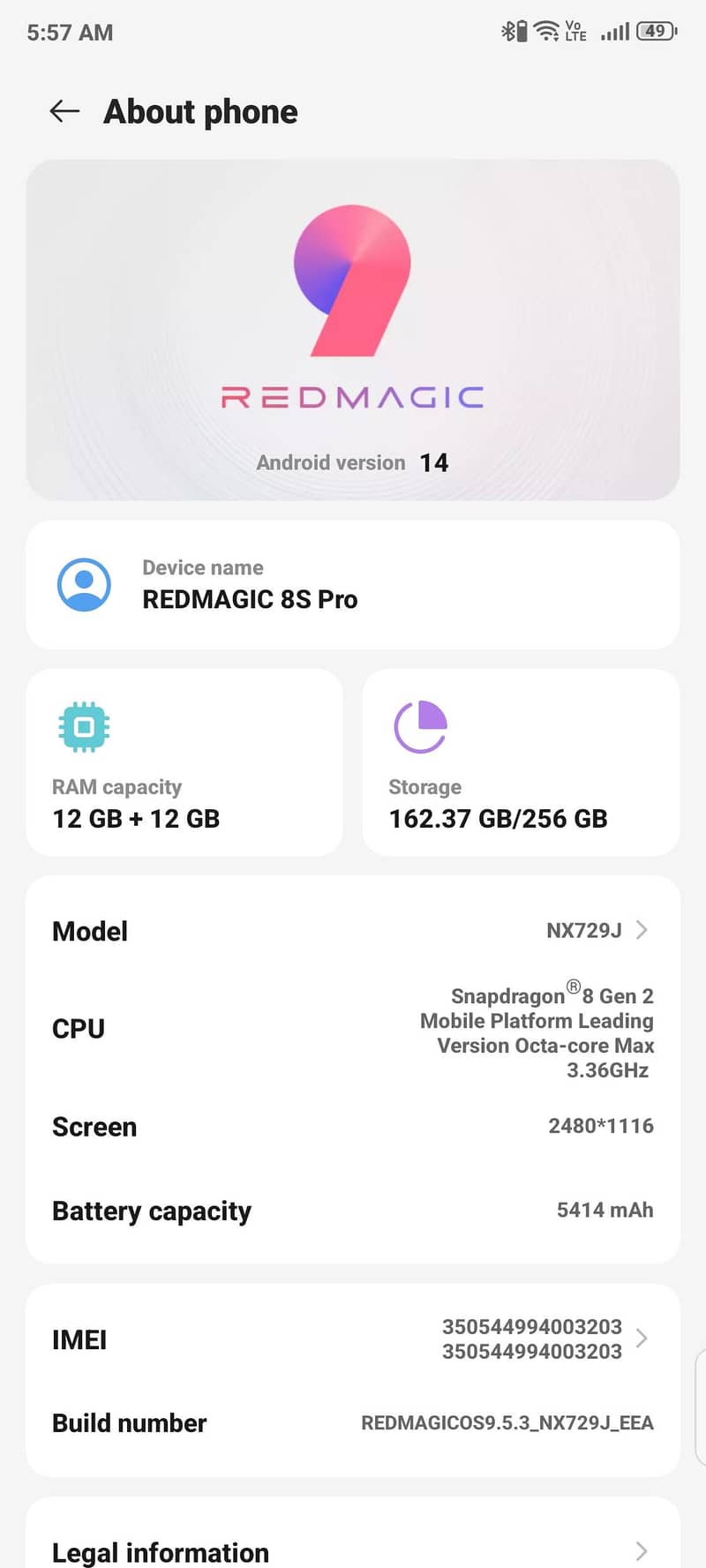 Redmagic 8s pro 8