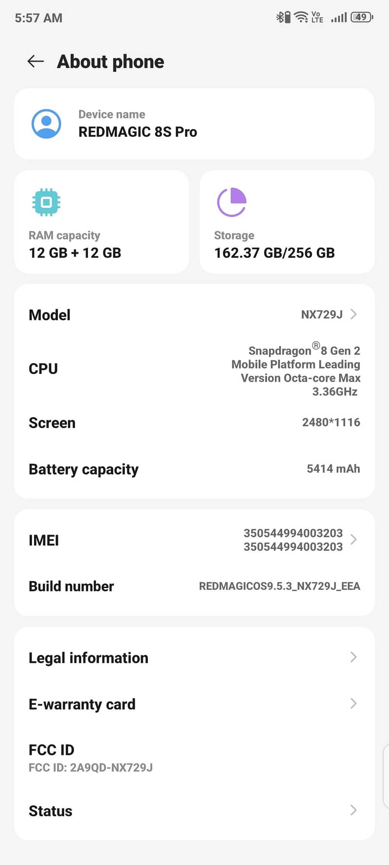 Redmagic 8s pro 9