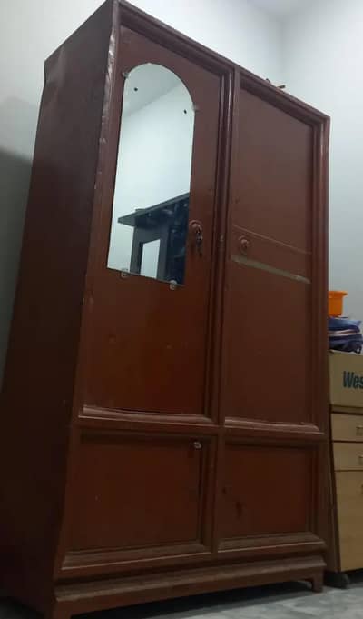 2 two door full size iron cupboard