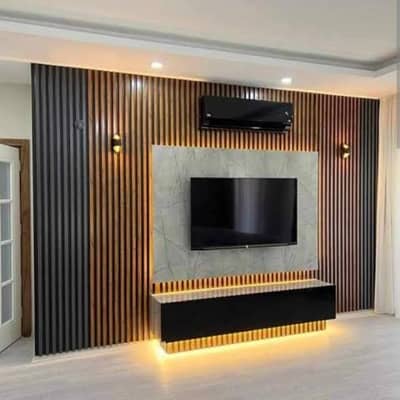Acp cladding False ceiling wallpaper wood floor office partition blind